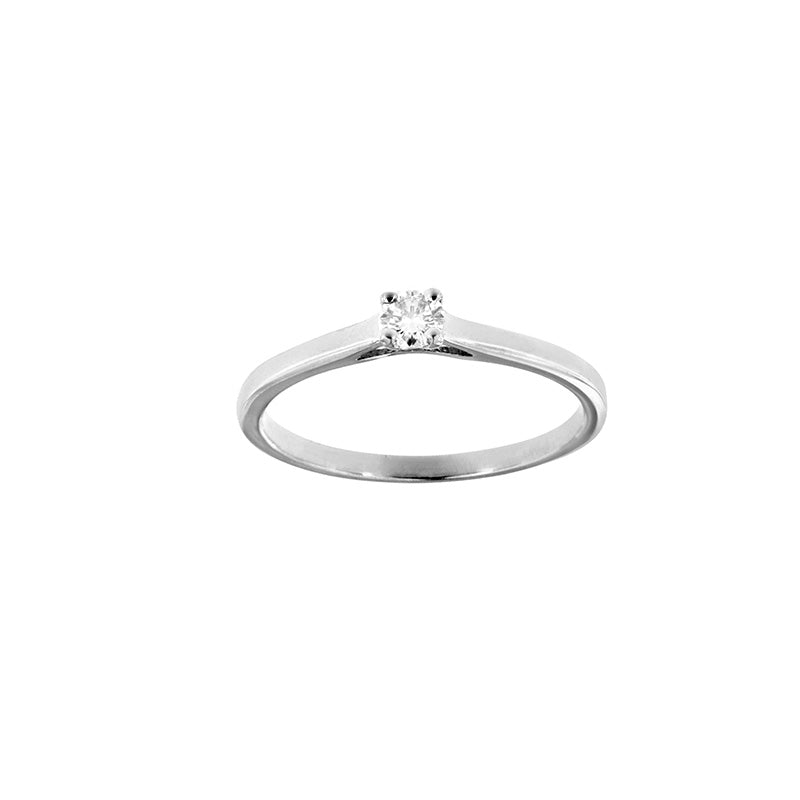 Weißgold-Solitär „Ice Radiance“ – 18k Gold