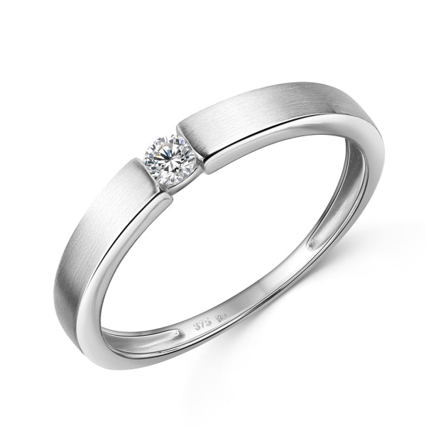 Weißgoldring „Pure Frost“ – 9Kt