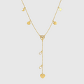 Y-Collier „Celestial Life“ – 18k Gelbgold mit Zirkonia